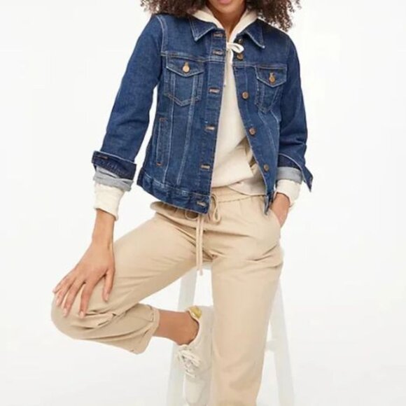 J.Crew Women's Classic Indigo Denim Jacket Size XS 36160 - Picture 3 of 13